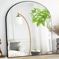 HOMLUX 26" x 38" Arched Mantle Mirror in Black, , large