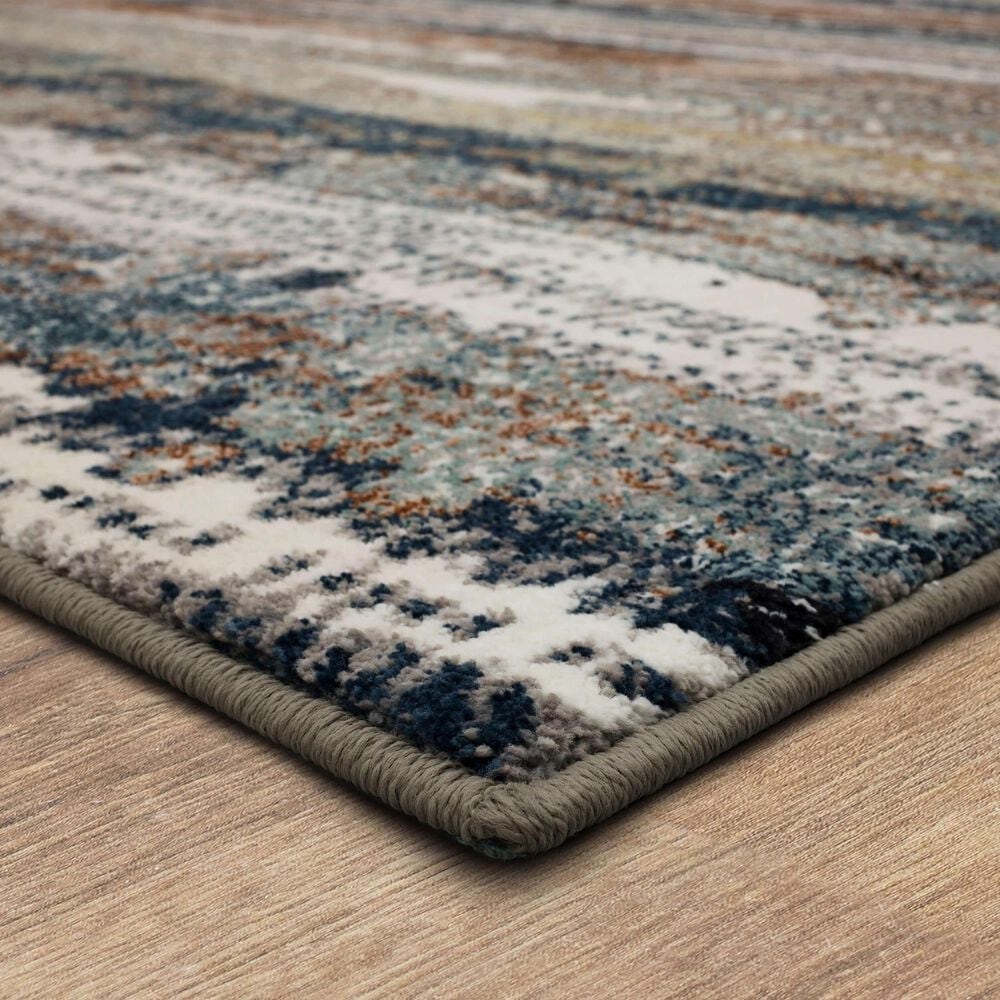 Karastan Epiphany Colorful Waves 8&#39; x 10&#39; Robin&#39;s Egg Area Rug, , large