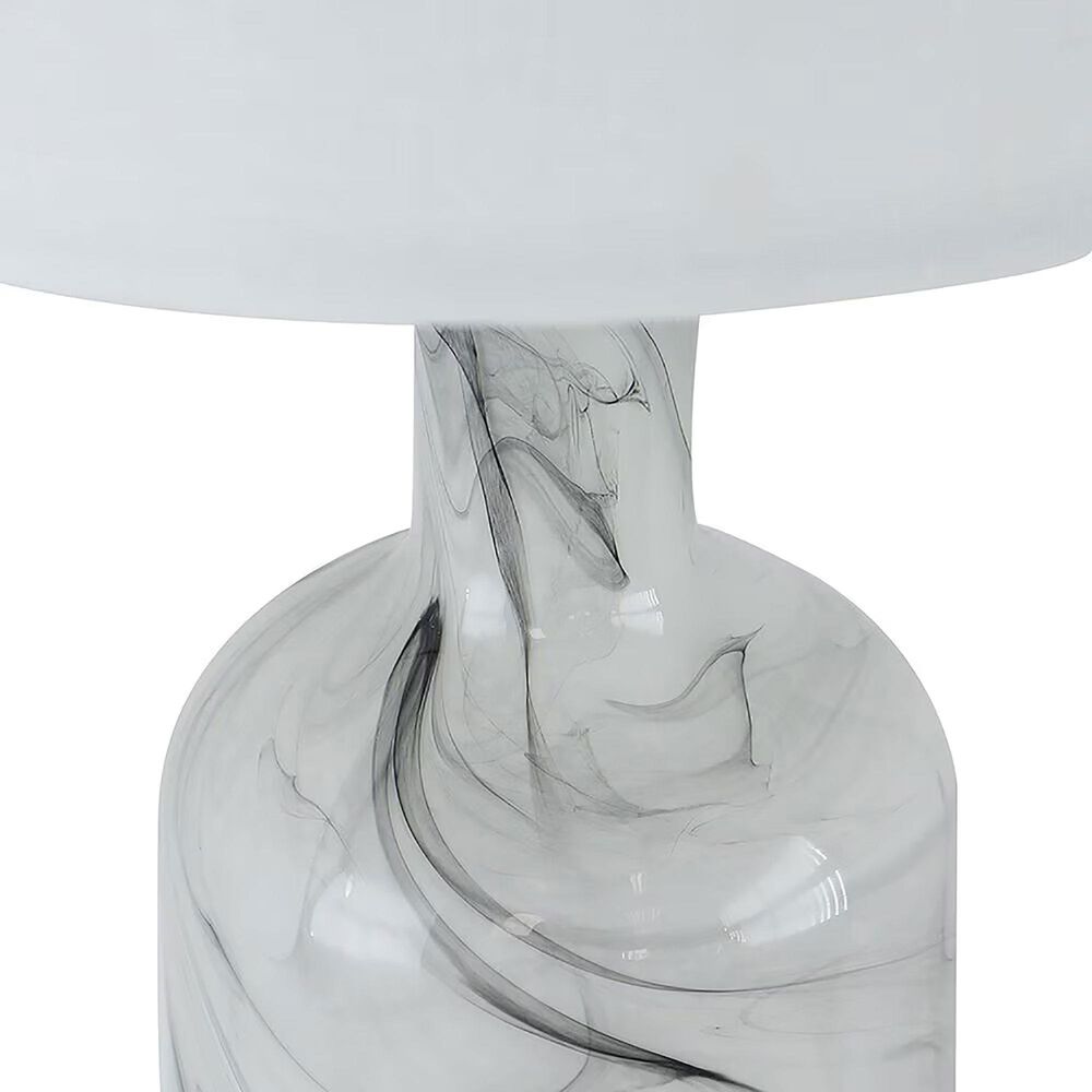 A&amp;B Home Sarris Swirl Table Lamp in Gray and White, , large