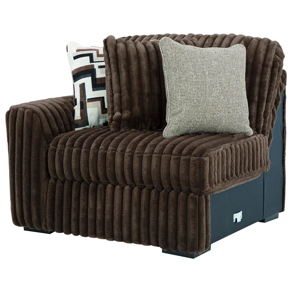 Ashley Midnight-Madness 3-Piece Symmetrical Sectional Sofa in Chocolate, , large