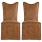 Uttermost Delroy Armless Chair Set of Two in Brown, , large