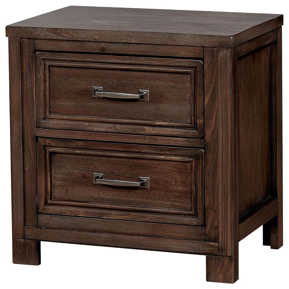 Furniture of America Hart 2 Drawer Nightstand in Dark Oak, , large