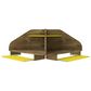 Dayton Bradley 4-Piece Sectional Cubicle Desk in Rustic Brown/Yellow, , large