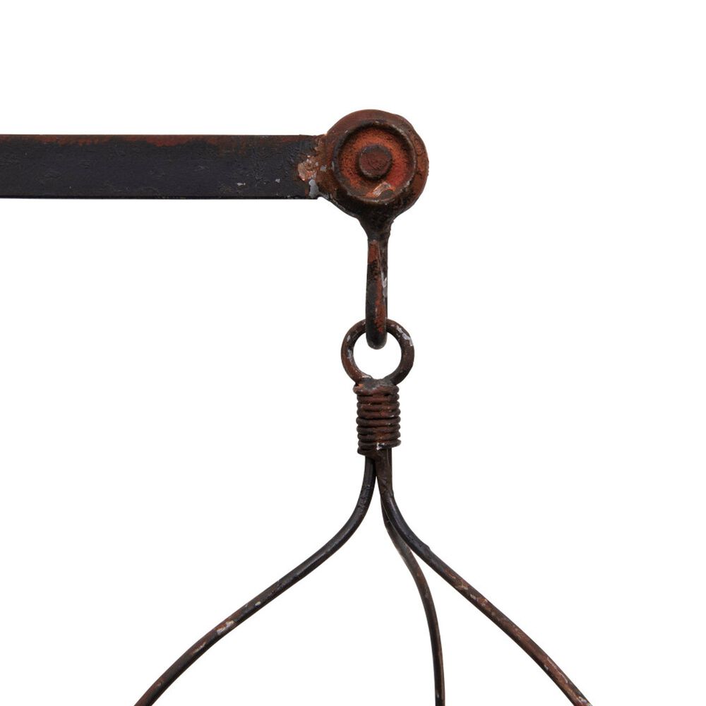 Creative Coop Decorative Antique Iron Balance Scale with Bird in Black, , large