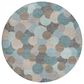 Dalyn Rug Company Kenner Turquoise 8" Round Indoor/Outdoor Area Rug, , large