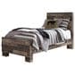 Ashley Derekson 4 Piece Twin Panel Bedroom Set in Gray, , large