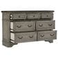 Ashley Lodenbay 7 Drawer Dresser with Mirror in Antiqued Gray and Walnut Brown, , large