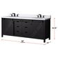 Lexora Home Marsyas 80" Double Bathroom Vanity in Brown with 2 cm White Cultured Marble Top and Rectangular Sinks, , large