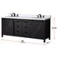 Lexora Home Marsyas 80" Double Bathroom Vanity in Brown with 2 cm White Cultured Marble Top and Rectangular Sinks, , large