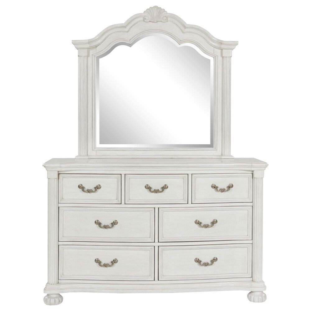 Ashley Montelaine 5-Piece King Panel Bedroom Set in Antique White, , large