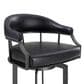 Blue River Edy Swivel 26" Counter Stool with Black Cushion in Mineral, , large