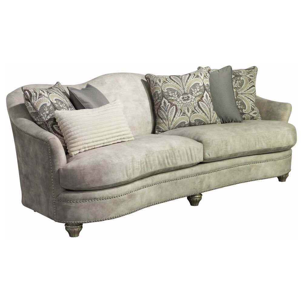 Aria Designs Chateau Stationary Sofa in Cream Velvet, , large