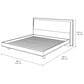 BDI Kava King Platform Bed in Washed Oak with Lighting and USB Ports, , large