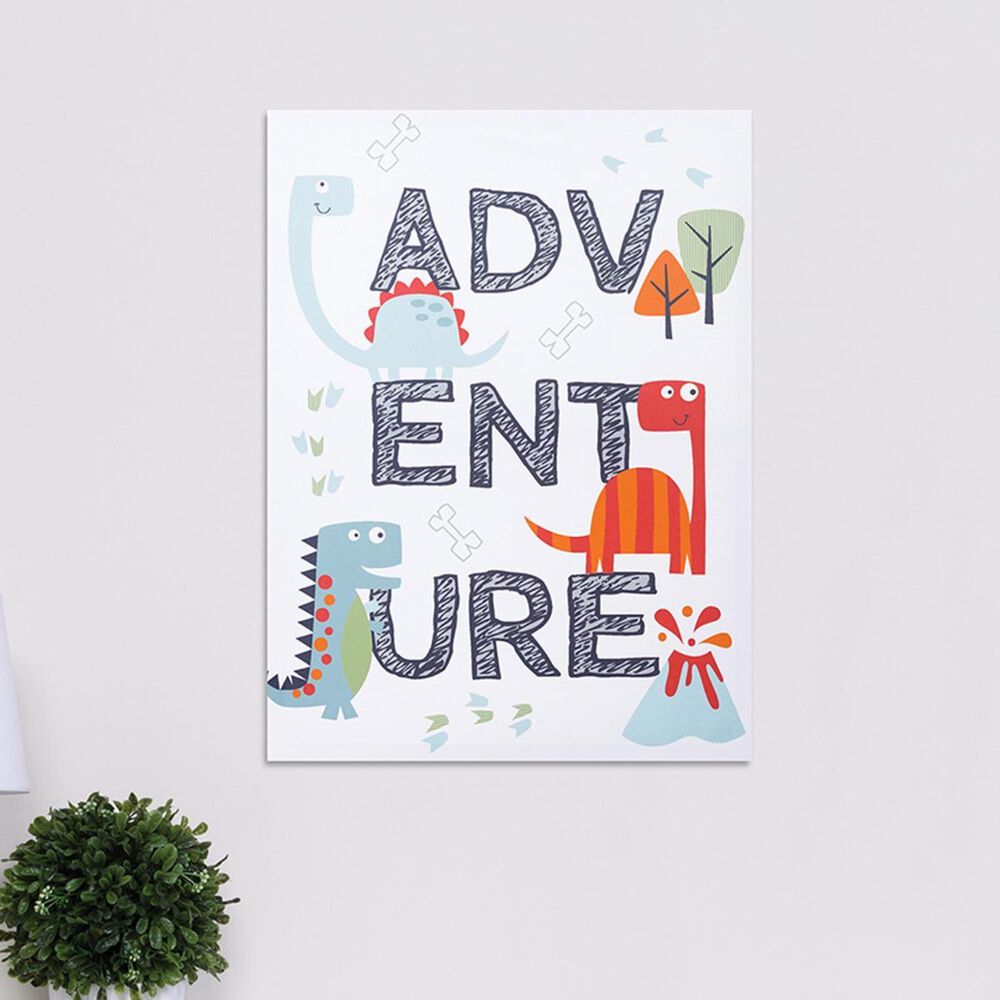 Trend Labs Dinosaur Adventure Canvas Wall Art in White, , large