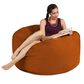 Jaxx 4" Round Bean Bag with Removable Cover in Mandarin, , large