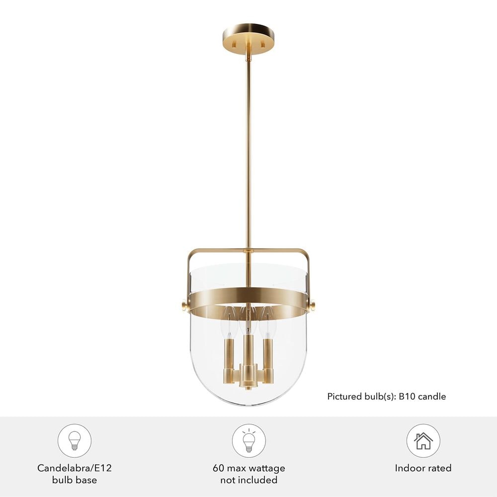 Hunter Karloff 12&quot; 3-Light Pendant in Alturas Gold, , large