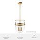 Hunter Karloff 12" 3-Light Pendant in Alturas Gold, , large