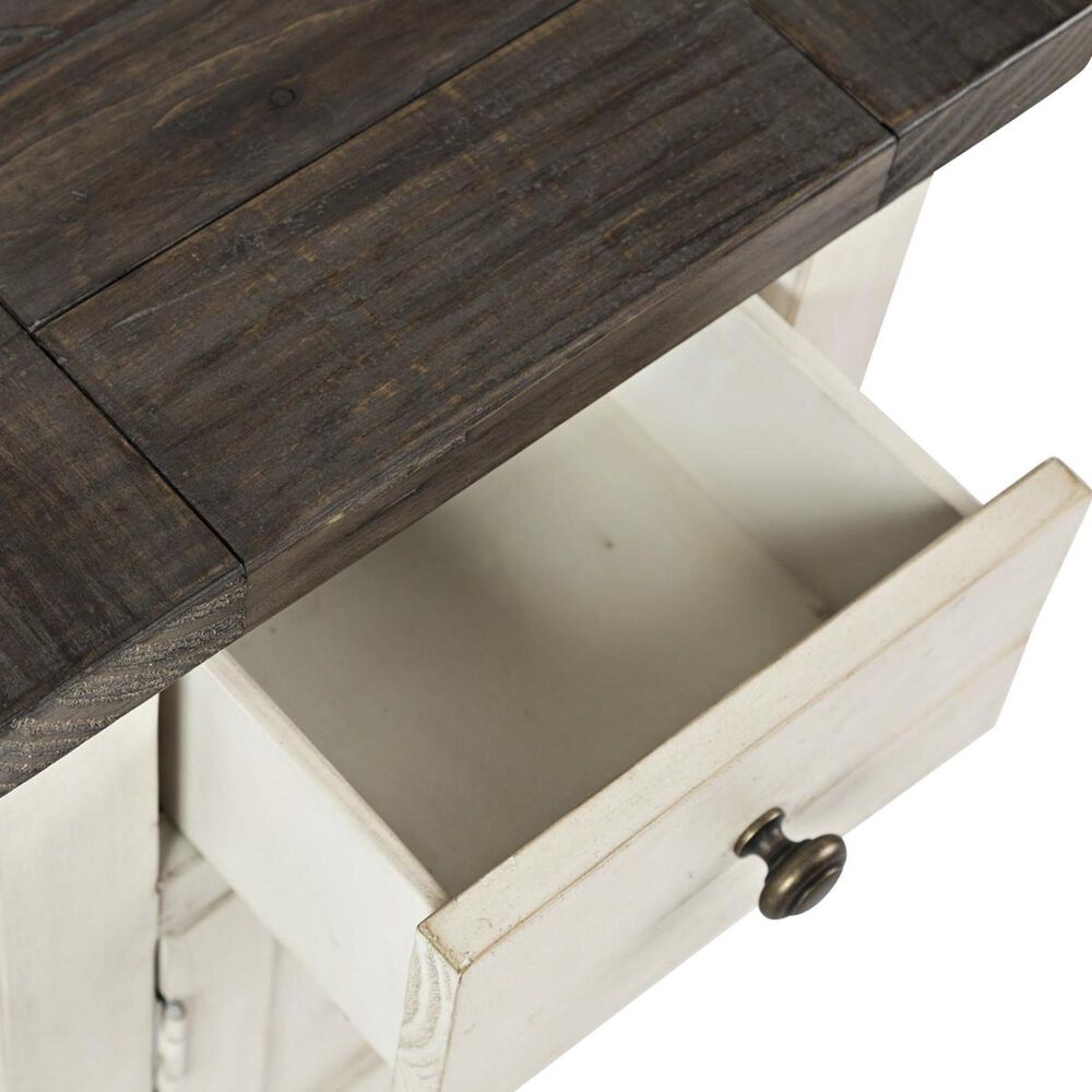 Waltham Madison County Chairside Table in Vintage White, , large