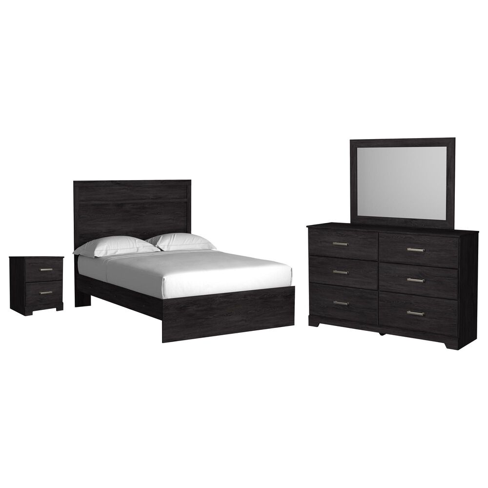 Ashley Belachime 4 Piece Full Panel Bedroom Set in Dark Charcoal, , large