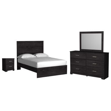 Ashley Belachime 4 Piece Full Panel Bedroom Set in Dark Charcoal, , large