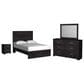 Ashley Belachime 4 Piece Full Panel Bedroom Set in Dark Charcoal, , large