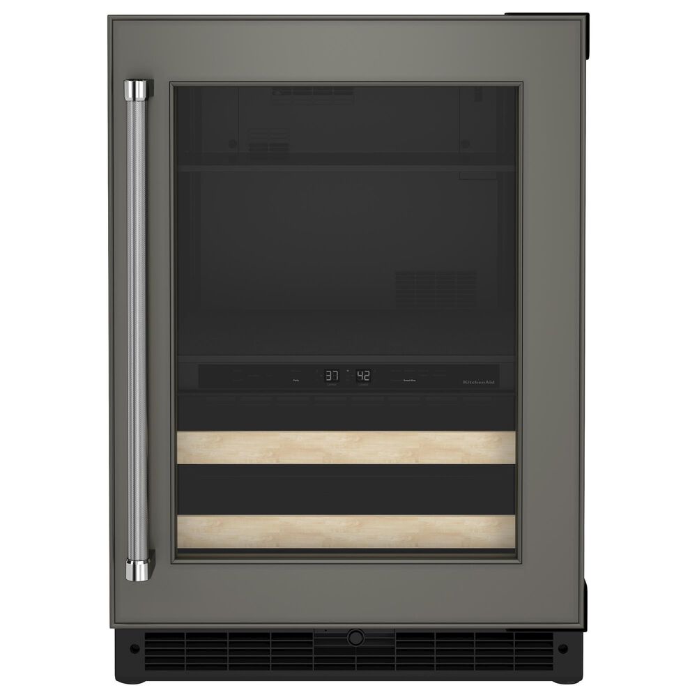 KitchenAid 24" Beverage Center with Right Hinge and Wood-Front Racks - Panel Sold Separately, , large