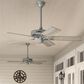 Hunter Original 52" Outdoor Ceiling Fan in Matte Silver, , large
