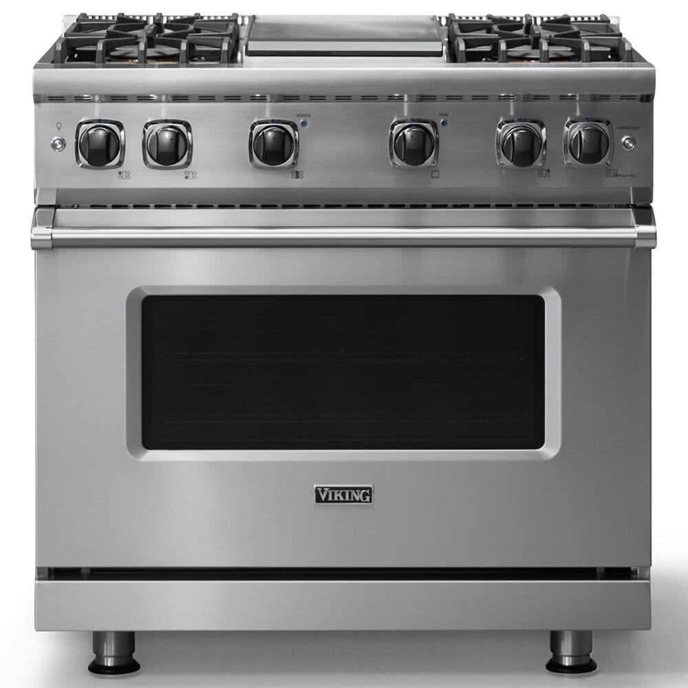 Viking Range 5 Series 36" Sealed Burner Gas Range in Stainless Steel, , large