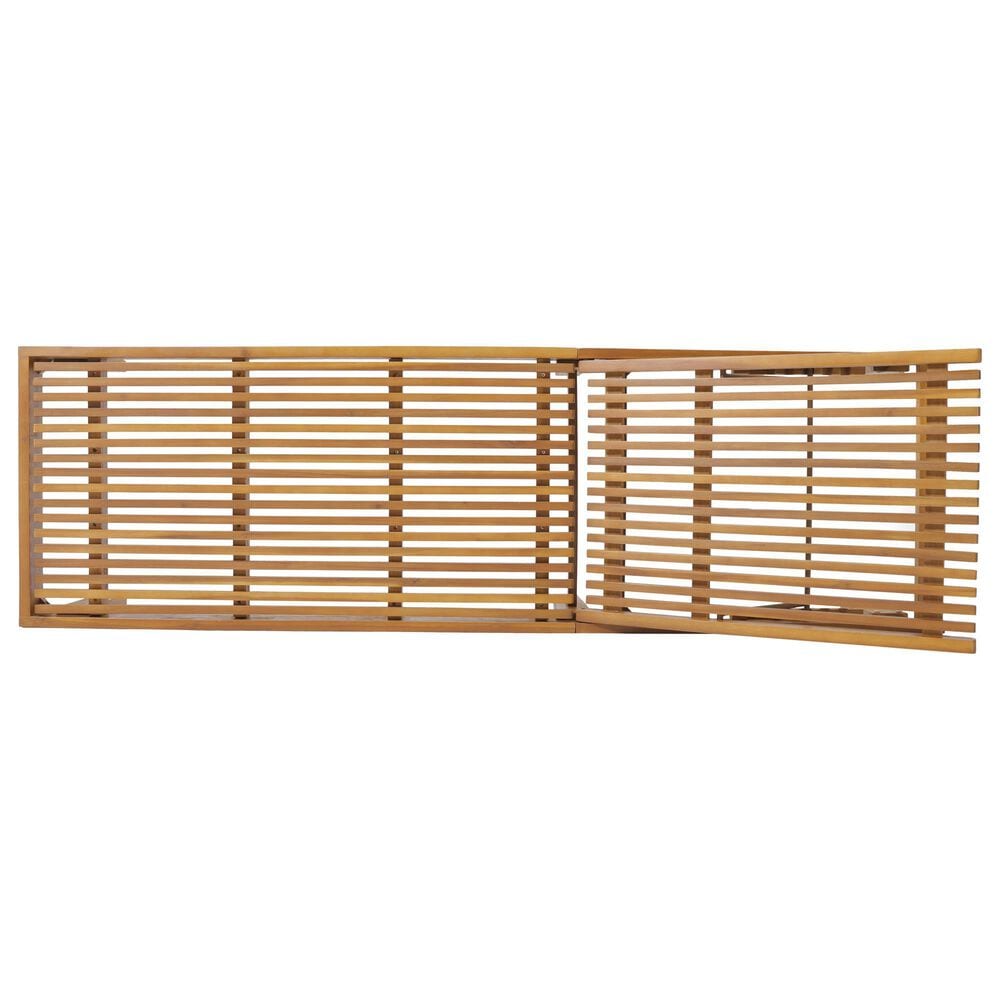 Hearth and Haven Nadine Outdoor Chaise Lounge with Adjustable Back in Teak, , large