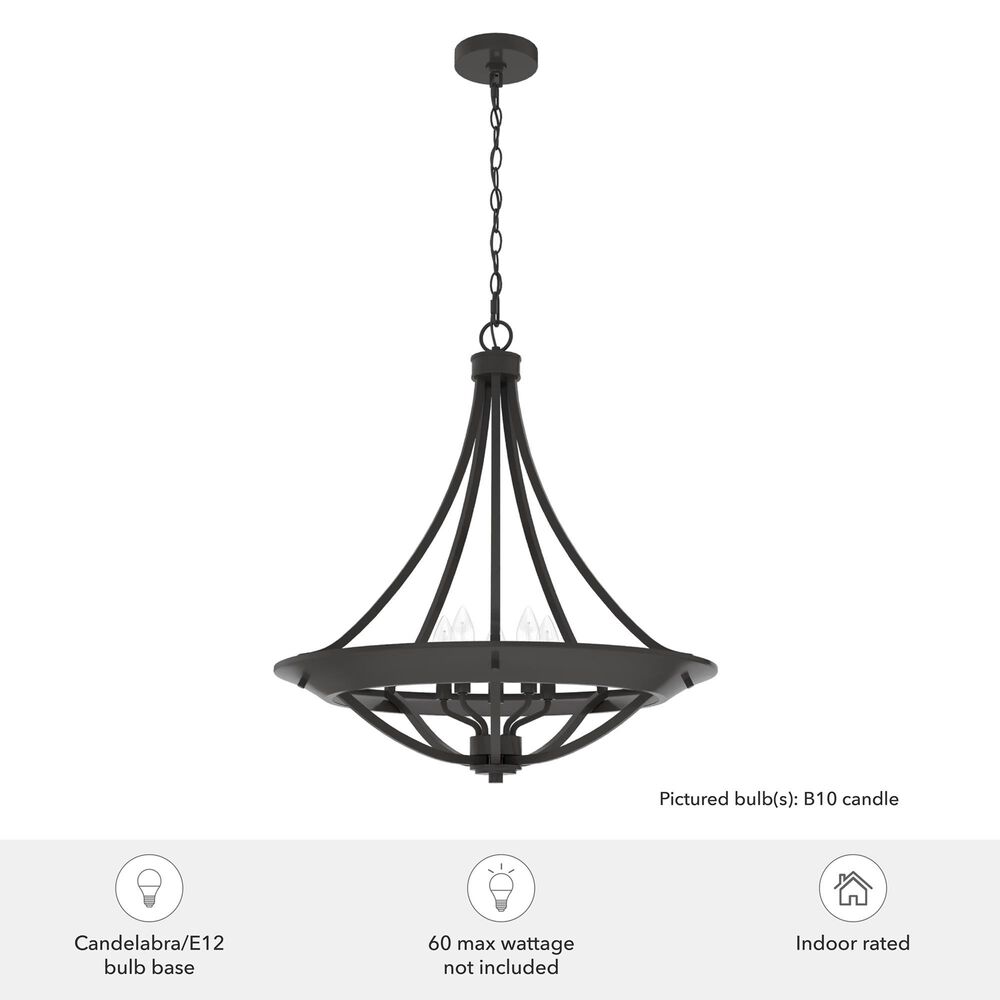Hunter Perch Point 4-Light Pendant in Noble Bronze, , large