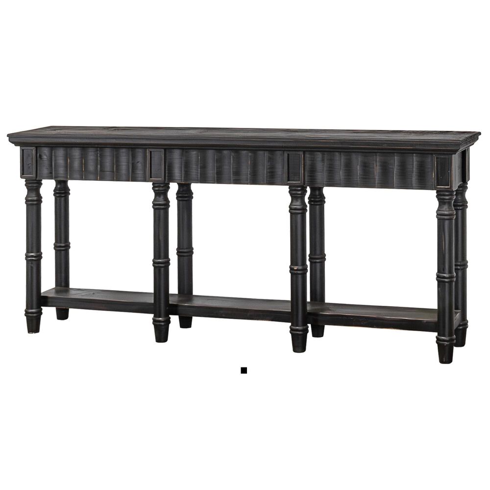 Rustic Imports Destin Narrow Sofa Console in Sanded Black, , large
