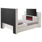 Modern Market Serenity King Bed with Speaker, TV Lift, and Fireplace, , large
