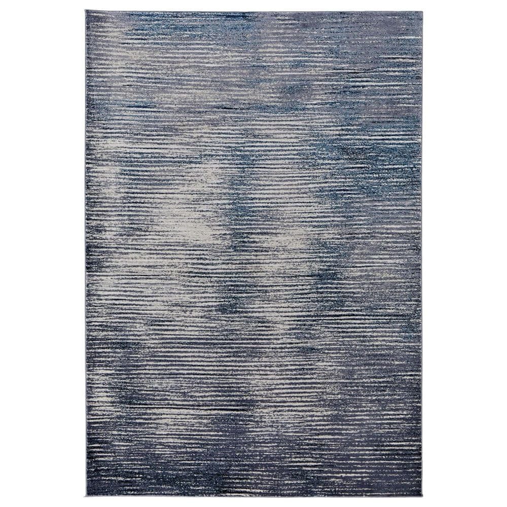 Feizy Indio 1"8" x 2"10" Navy and Blue Area Rug, , large