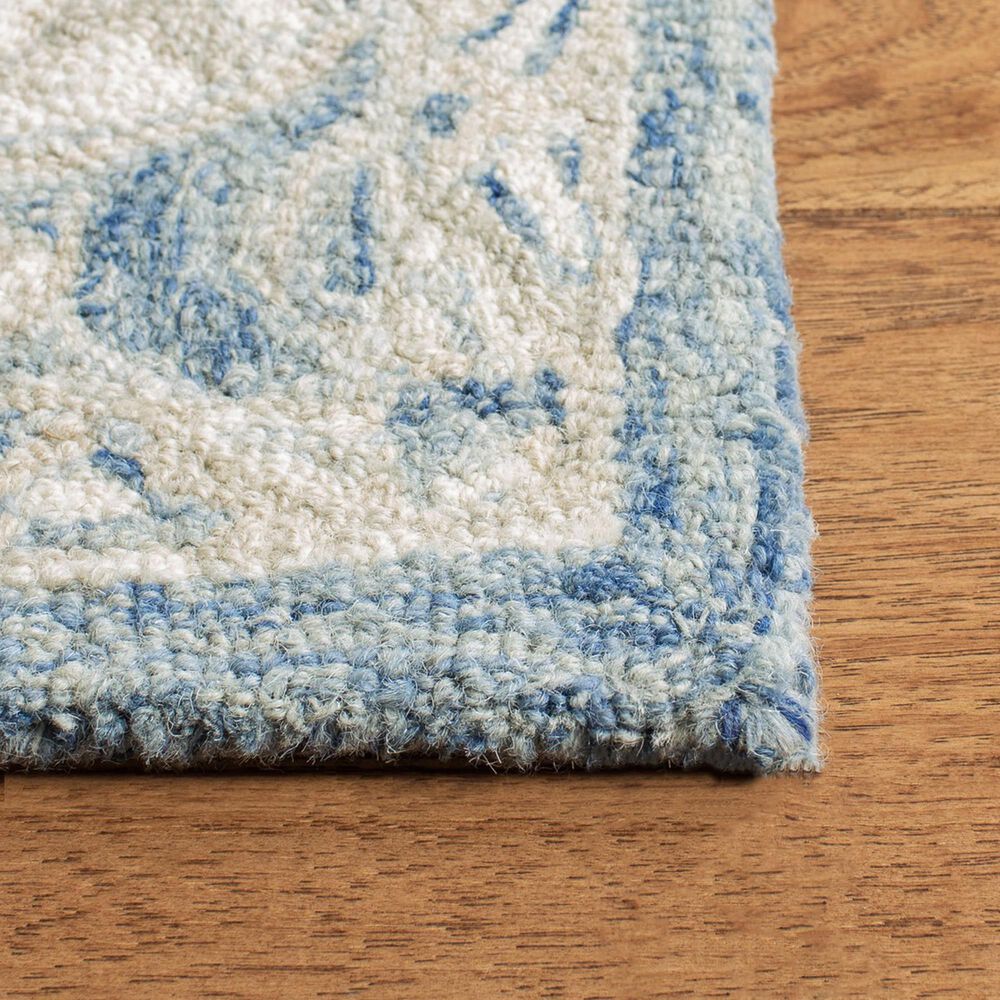 Safavieh Micro-Loop MLP503M 5&#39; x 8&#39; Blue and Ivory Area Rug, , large
