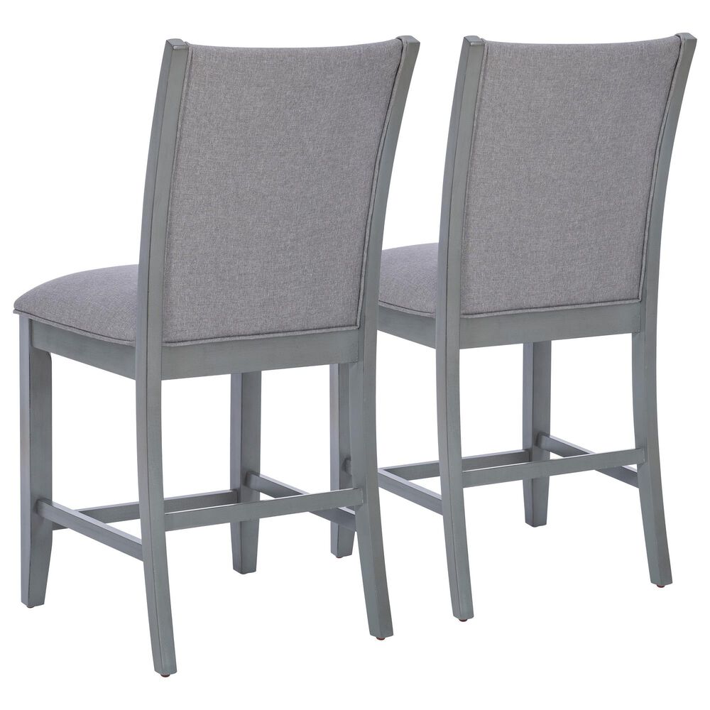 Linon Home Decor Bellevue Counter Stool in Light Grey (Set of 2), , large