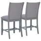 Linon Home Decor Bellevue Counter Stool in Light Grey (Set of 2), , large