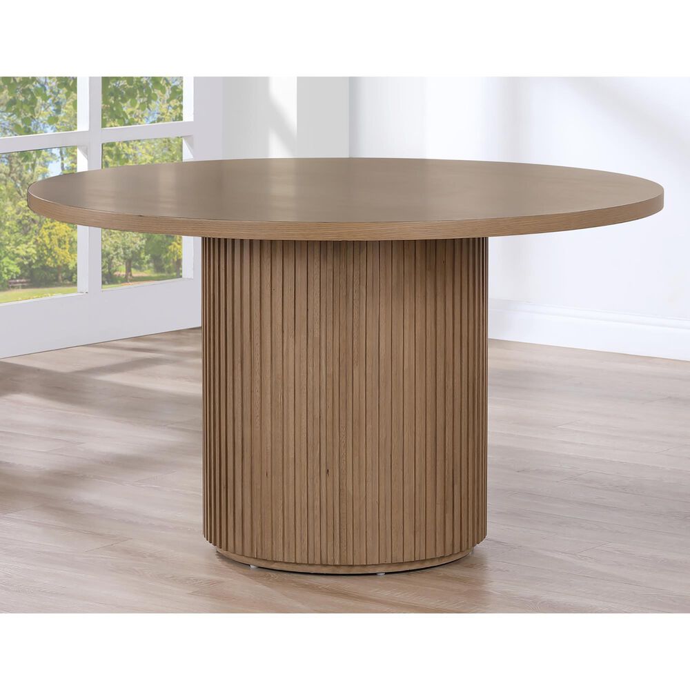 Crystal City Colvin 5-Piece Round Dining Set in Toffee, , large