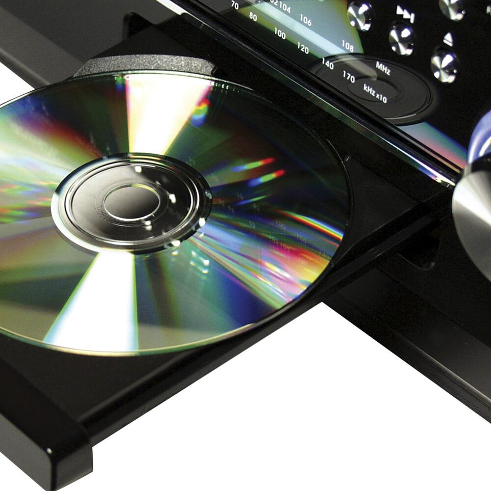Jensen 3-Speed Turntable CD System with Cassette Player and AM/FM Stereo Radio, , large