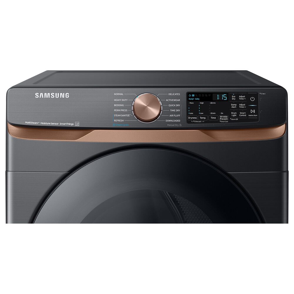 Samsung 7.5 cu. ft. Smart Electric Dryer with Steam Sanitize+ and Sensor Dry in Brushed Black, , large