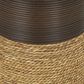 Maple and Jade 32" Seagrass Handmade Decorative Vase in Dark Brown and Light Brown, , large