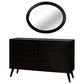 Furniture of America Lennart Oval Mirror in Black, , large