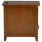 Linon Home Decor Birkdale Accent Table with USB Port in Hazelnut, , large