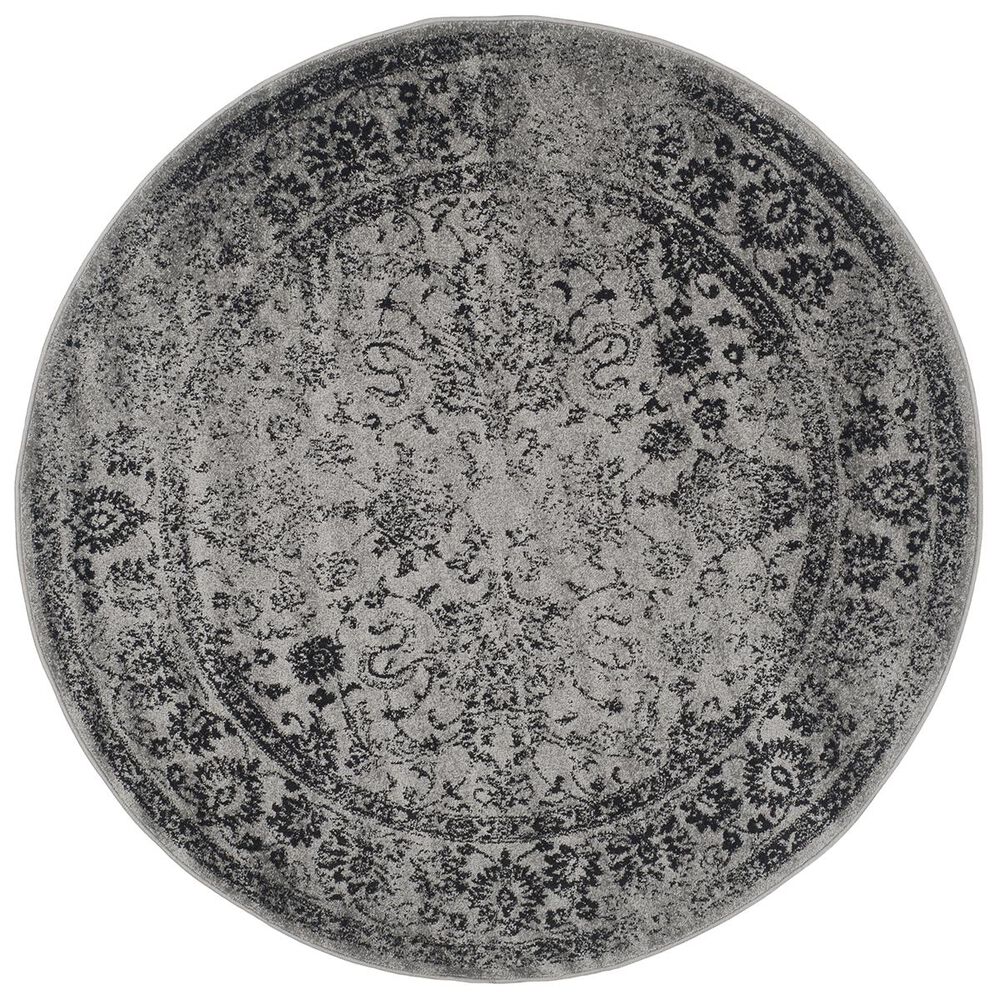 Safavieh Adirondack ADR109B-10R 10&#39; x 10&#39;  Grey/Black Round Rug, , large