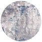 Safavieh Aston ASN718 6"7" Round Grey and Navy Area Rug, , large