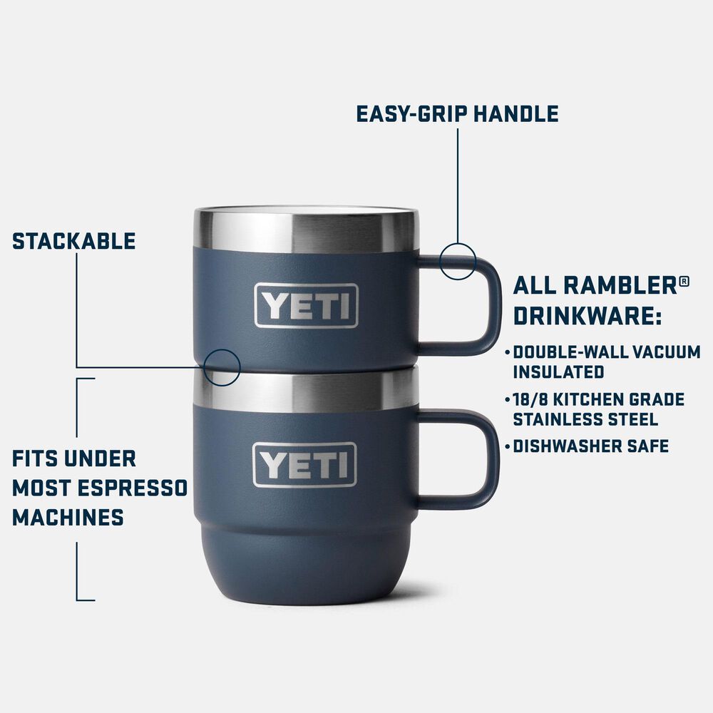 YETI Rambler 6 Oz Stackable Mug in Navy &#40;Set of 2&#41;, , large