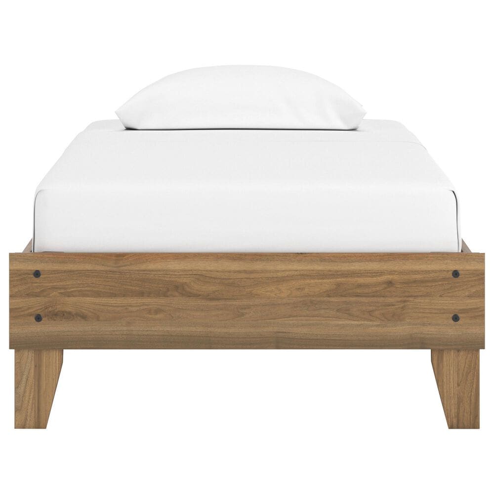 Ashley Deanlow Twin Platform Bed in Honey Brown, , large