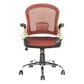 CorLiving Workspace Office Chair in Black Leatherette and Red Mesh, , large