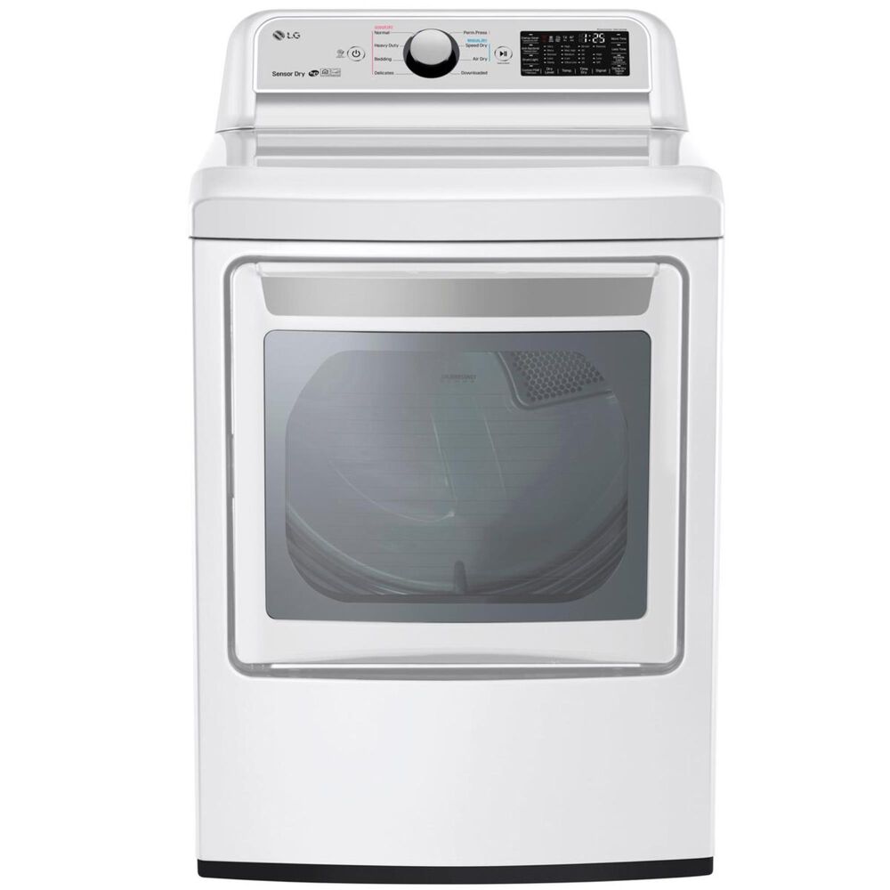 LG 7.3 Cu. Ft. Rear Control Top Load Gas Dryer in White, , large