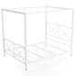 Furniture of America Rosadale Full X-Cross Canopy Bed in White, , large
