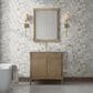 James Martin Kinnsden 36" Single Bathroom Vanity in Weathered Oak with 3 cm Carrara Marble Top and Rectangular Sink, , large